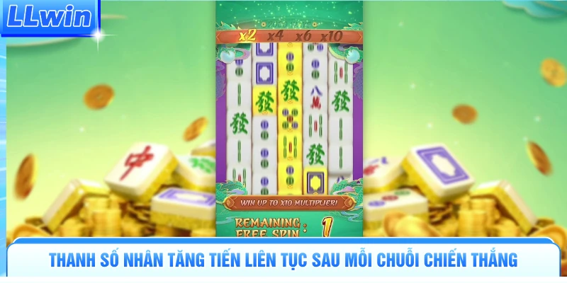 Thanh số nhân tăng tiến liên tục sau mỗi chuỗi chiến thắng